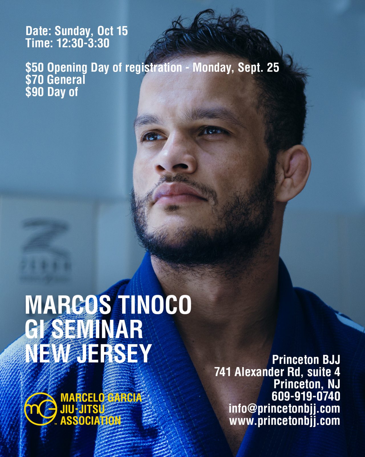 Princeton BJJ is Hosting Marcos Tinoco on Sunday October 15th!
